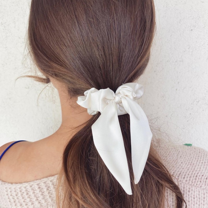SCRUNCHIE Z USZKAMI VANILLA