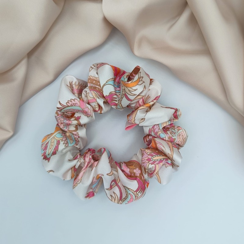 SET MIT VIER SCRUNCHIES COTTON CANDY