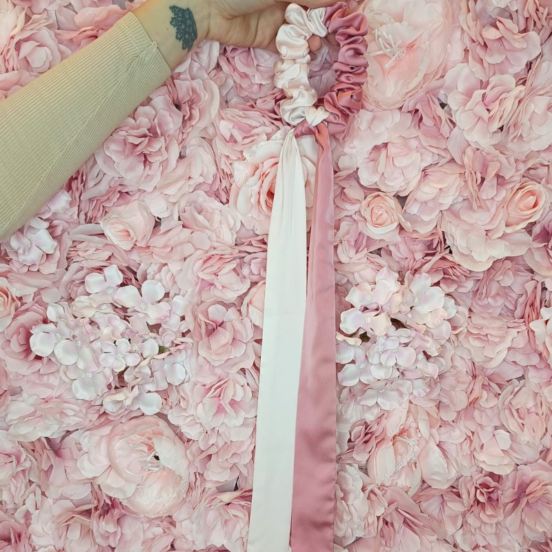 GUMMI MIT LANGEM BAND IN ROSA