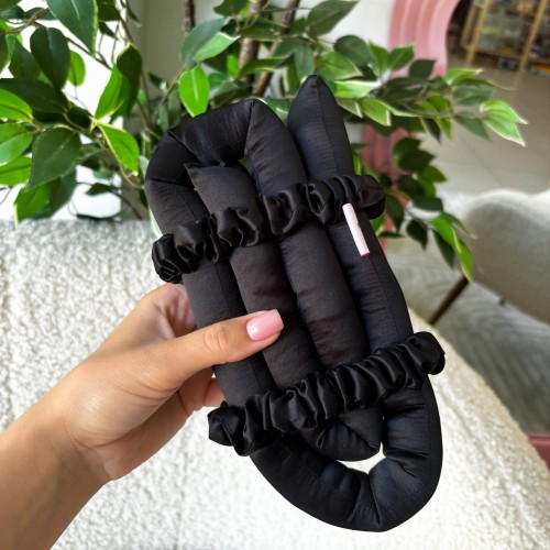 Seiden-Haarrolle Größe M Classic Black