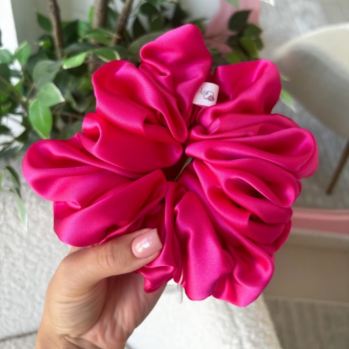 Seiden-Haargummi XXL Fuchsia 