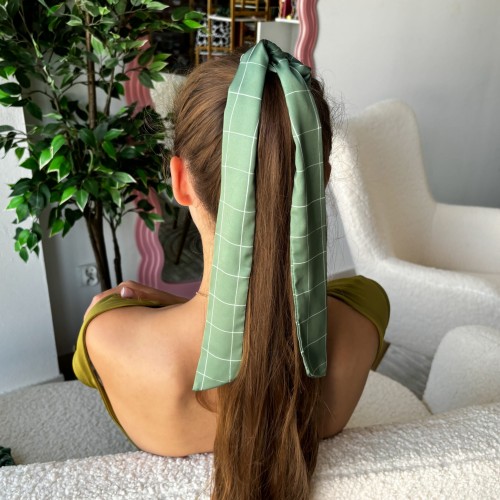 Gumka przewiązana krótką wstążką Green Harmony 