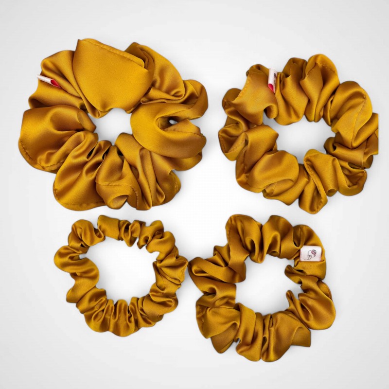 ZESTAW CZTERECH SCRUNCHIE MIODOWA