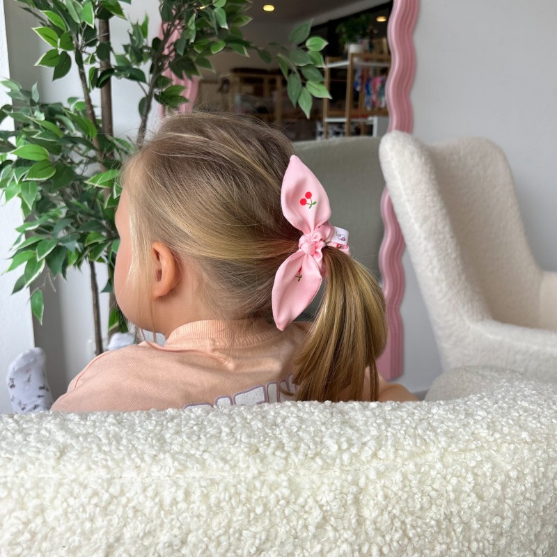 SCRUNCHIE Z USZKAMI KIDS PINK CHERRY