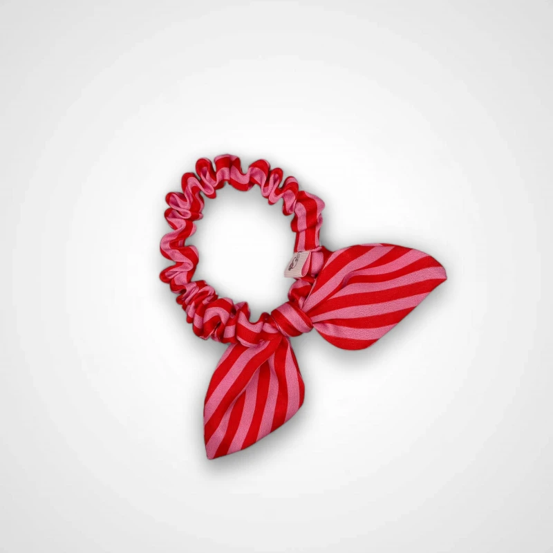 SCRUNCHIE Z USZKAMI KIDS PINK PALM
