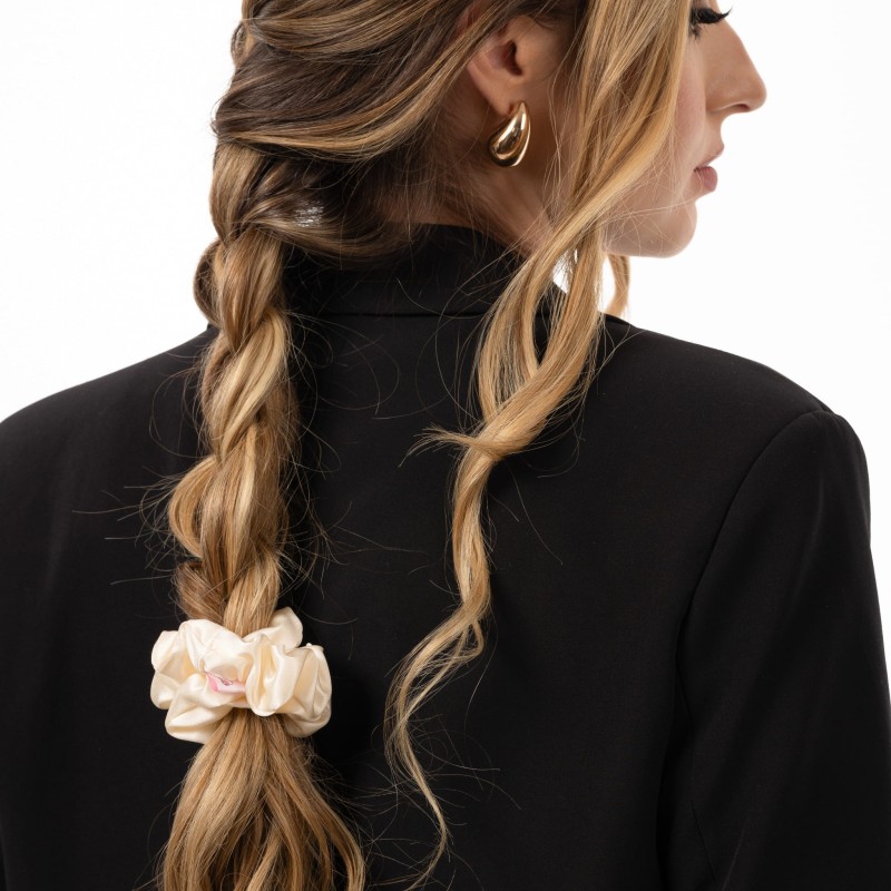 JEDWABNA SCRUNCHIE SMALL IVORY