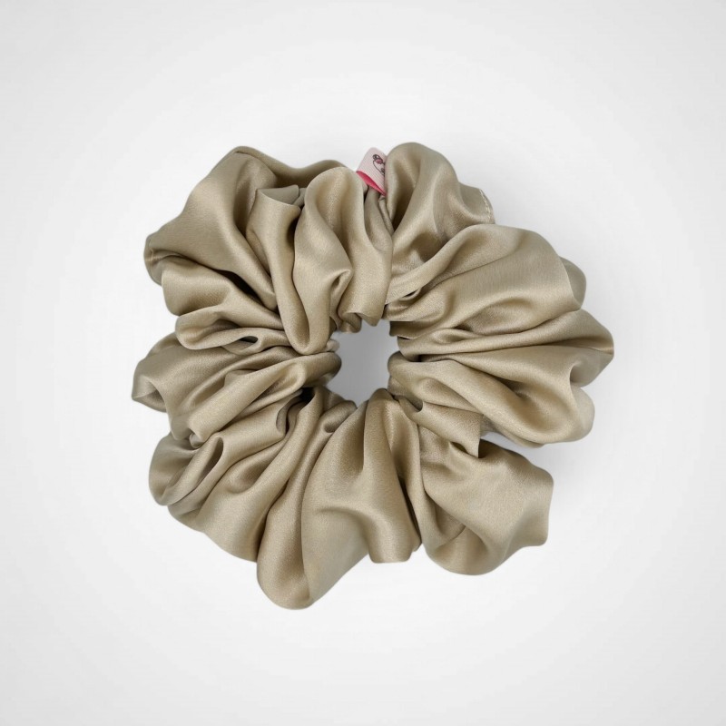 JEDWABNA SCRUNCHIE XXL MOCHA