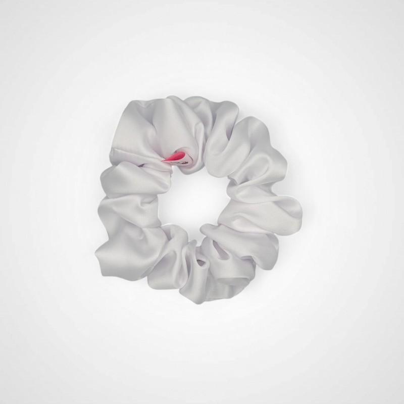 MEDIUM SCRUNCHIE WHITE POWDER