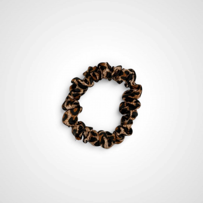SET SEIDEN-SCRUNCHIES LEOPARD
