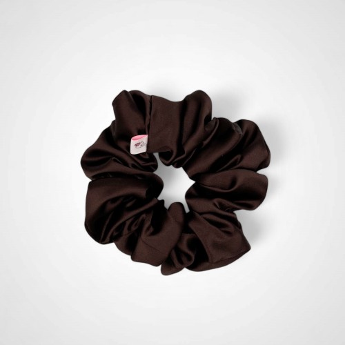 Seiden-Haargummi Maxi Dark Brown 