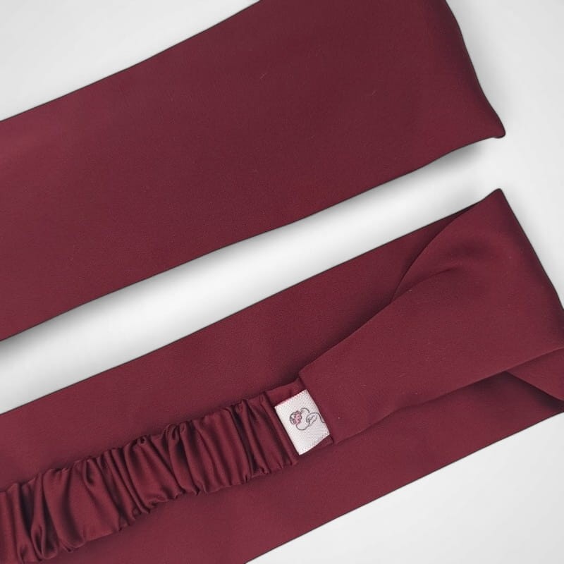BREITES MAROON-STIRNBAND