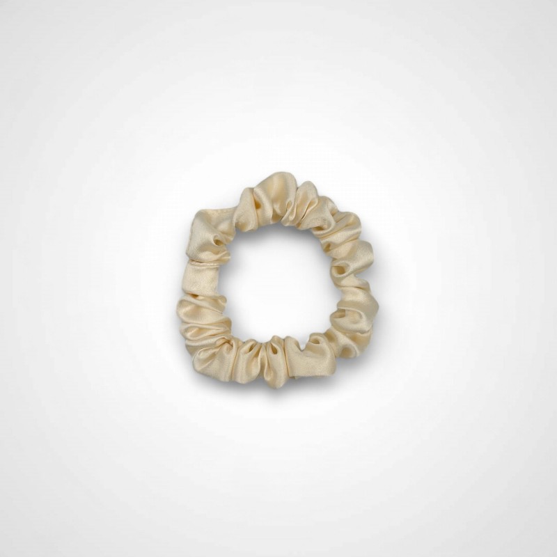 JEDWABNA SCRUNCHIE GUMKA KOŚĆ SŁONIOWA IVORY