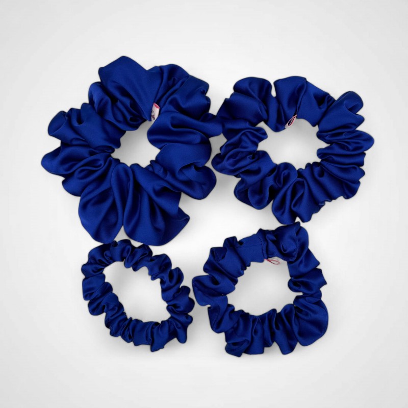 SET MIT VIER SCRUNCHIES CORNFLOWER