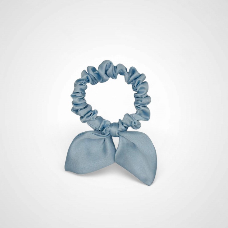 JEDWABNA SCRUNCHIE Z USZKAMI KIDS SKY BLUE