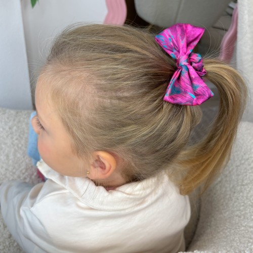  Haargummi mit Schleife  MINI Rose Pink 