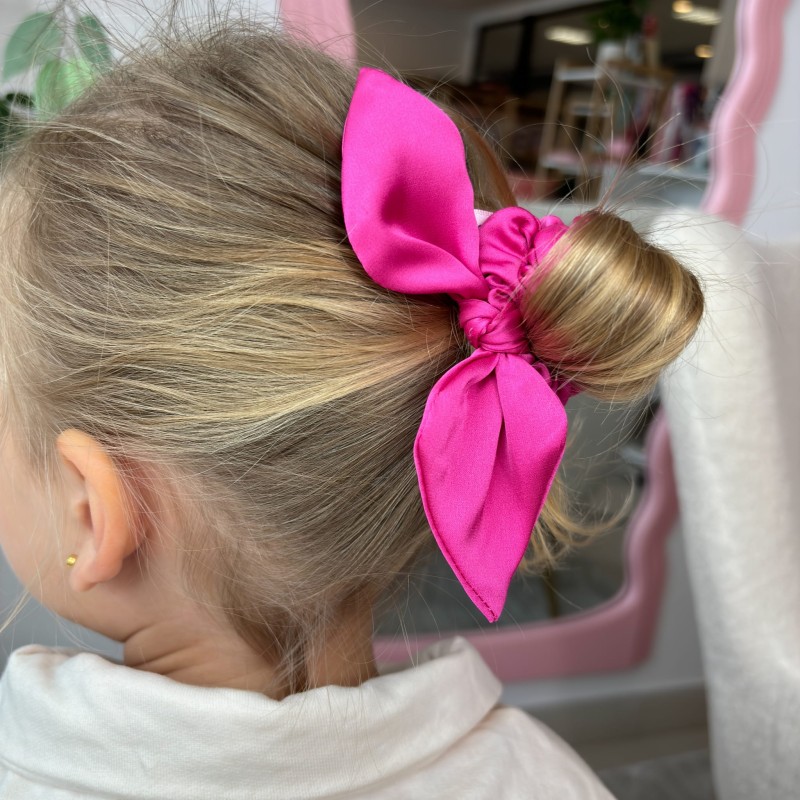 SCRUNCHIE Z USZKAMI KIDS RASPBERRY