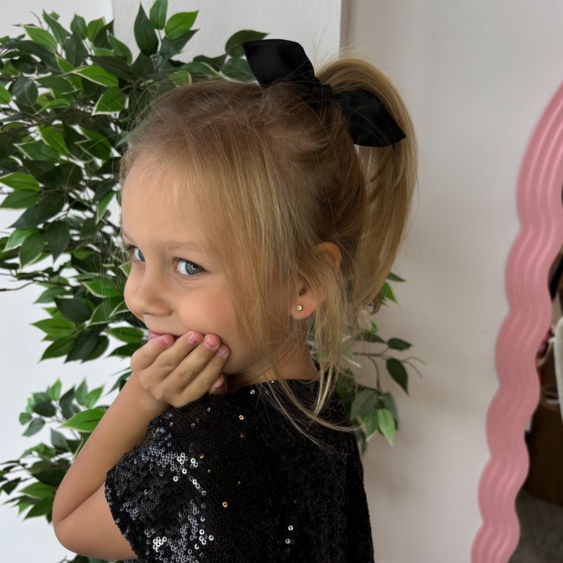SCRUNCHIE Z USZKAMI KIDS BLACK INK
