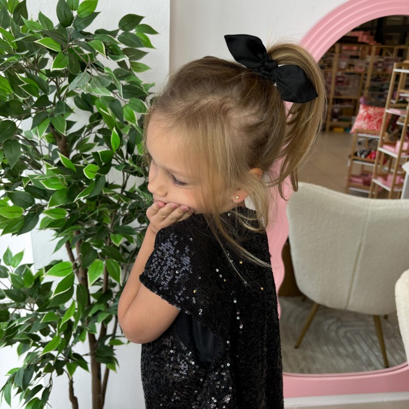 SCRUNCHIE Z USZKAMI KIDS BLACK INK