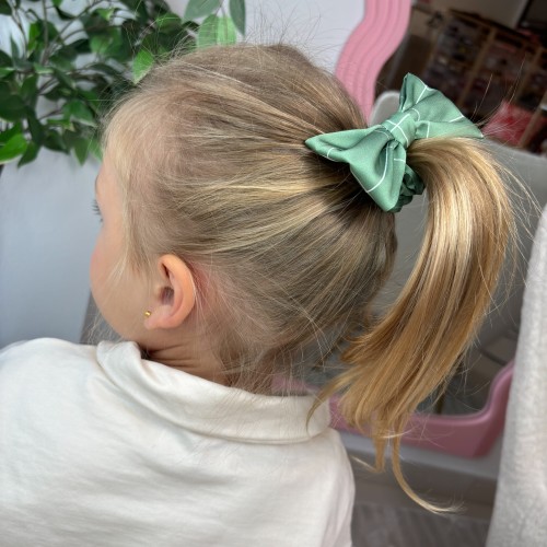  Haargummi mit Schleife  MINI Green Harmony  
