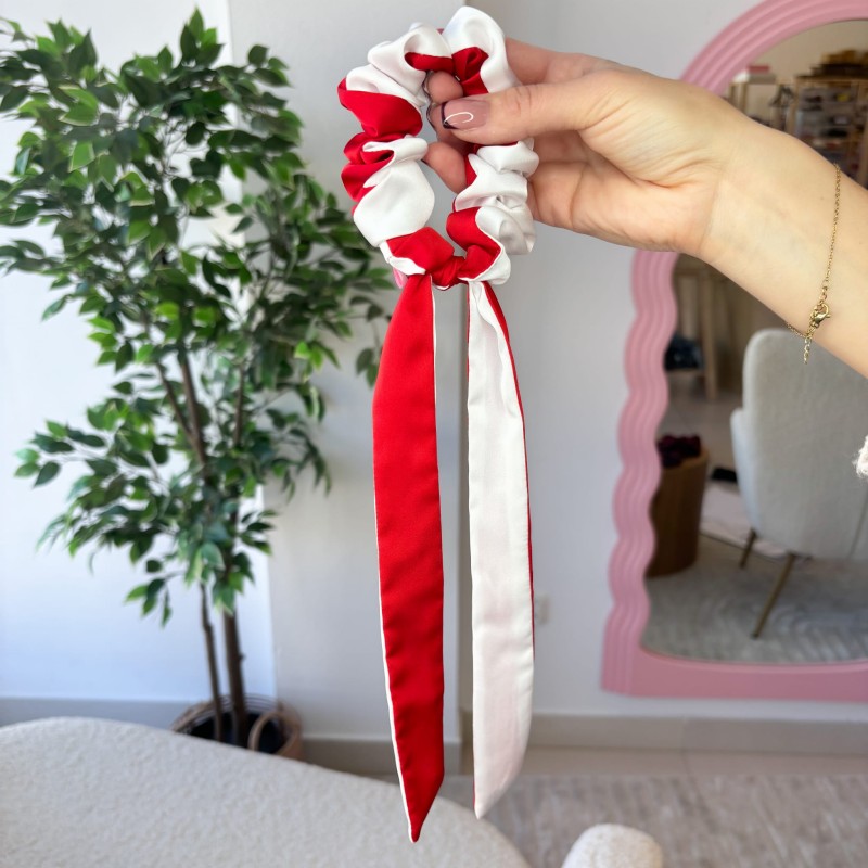 SCRUNCHIE PRZEWIĄZANA KRÓTKĄ WSTĄŻKĄ KIDS POLAND