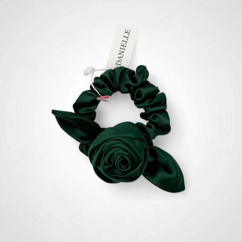 JEDWABNA RÓŻA SZMARAGD