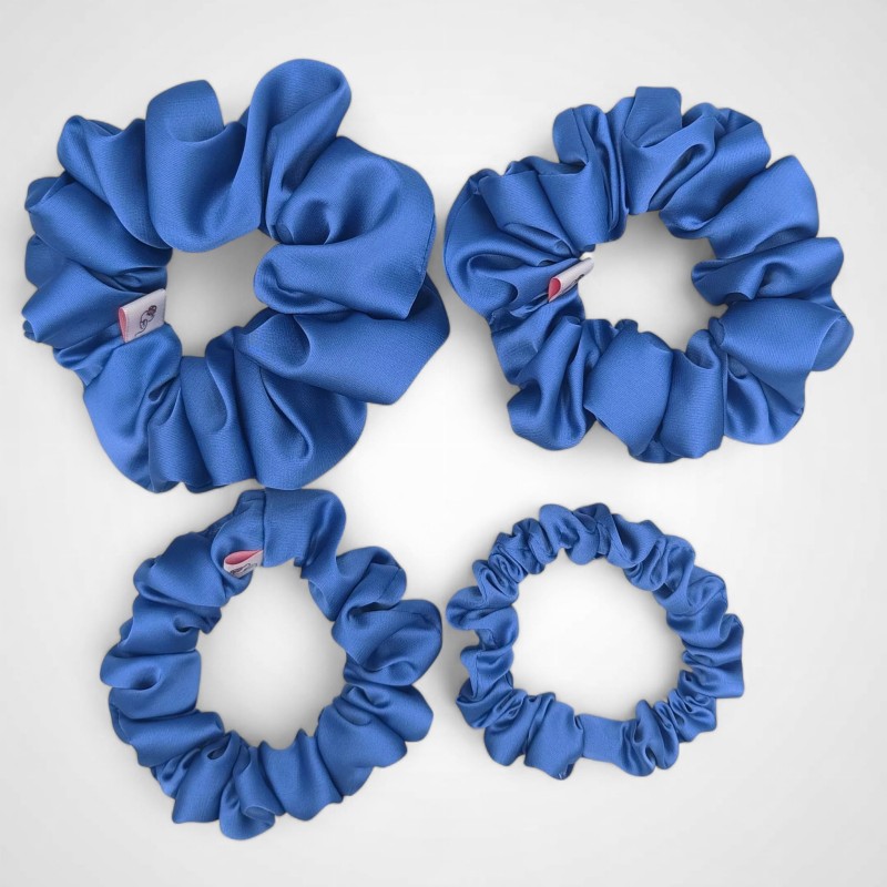 ZESTAW CZTERECH SCRUNCHIE BLUE JEANS