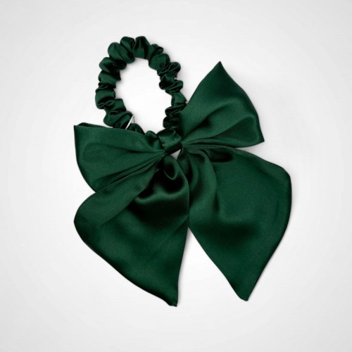 Jedwabna Gumka z Kokardą KIDS Szmaragd