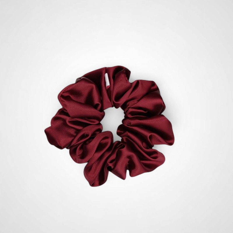 SET MIT VIER SCRUNCHIES IN ROTWEINROT