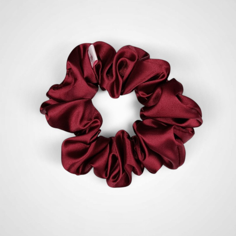 SET MIT VIER SCRUNCHIES IN ROTWEINROT