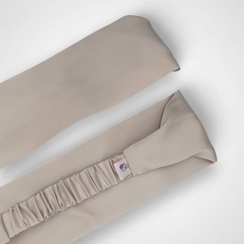 BREITES BEIGEFARBENES STIRNBAND