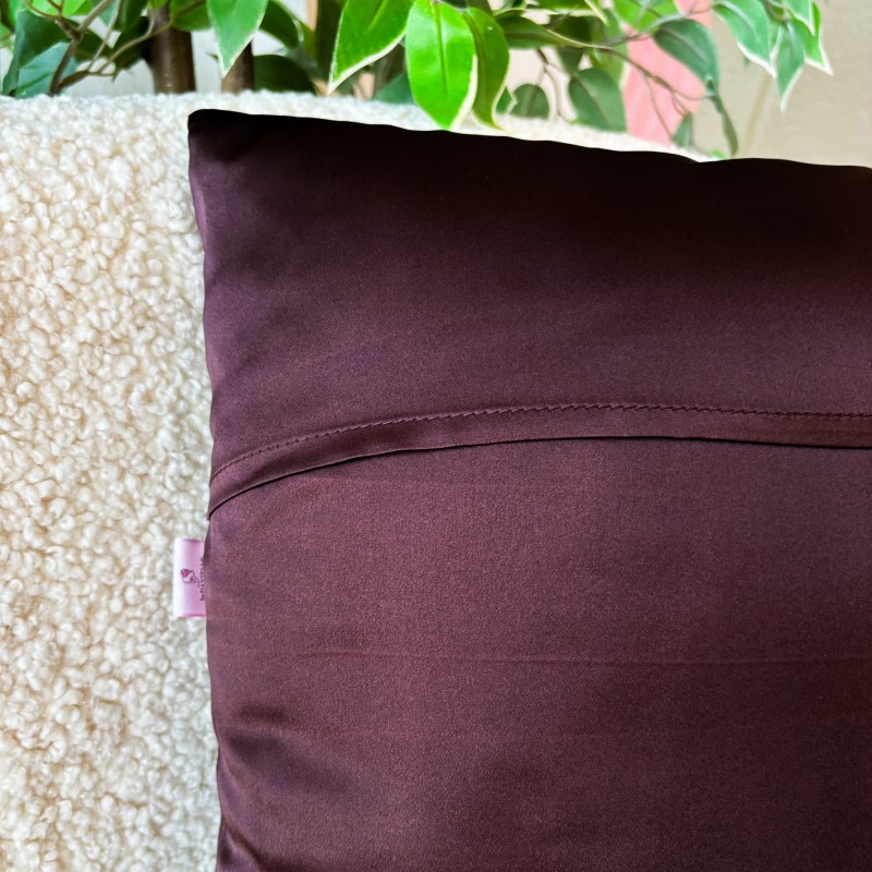 JEDWABNA POSZEWKA + MINI SCRUNCHIE DARK BROWN