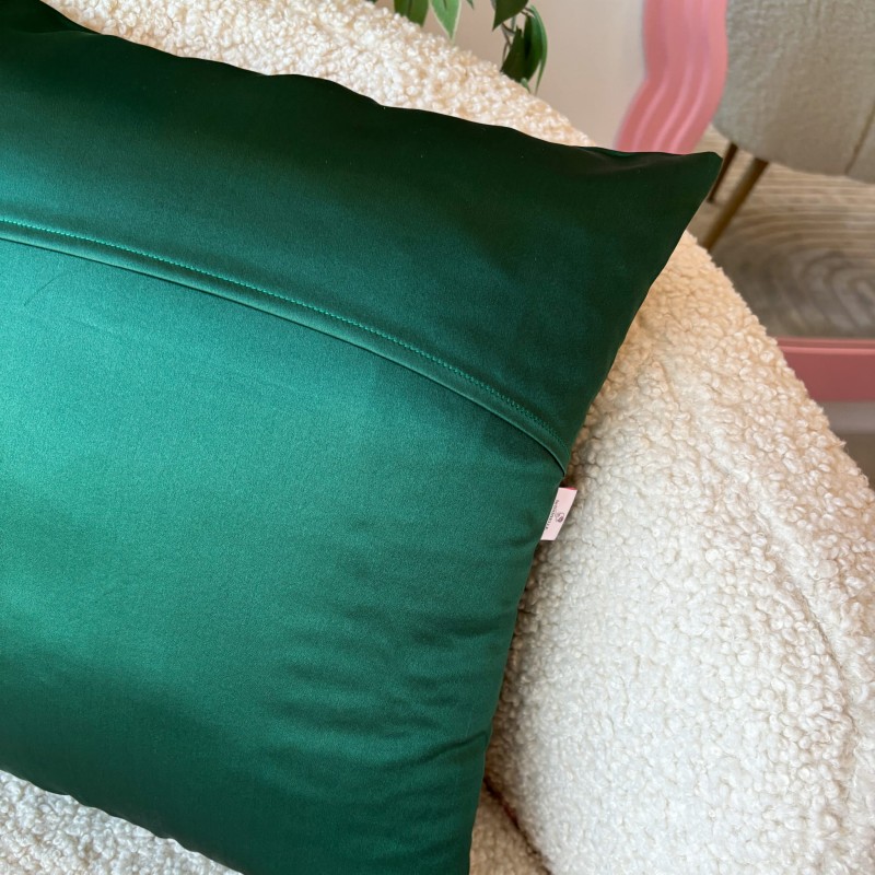 JEDWABNA POSZEWKA + MINI SCRUNCHIE SZMARAGD