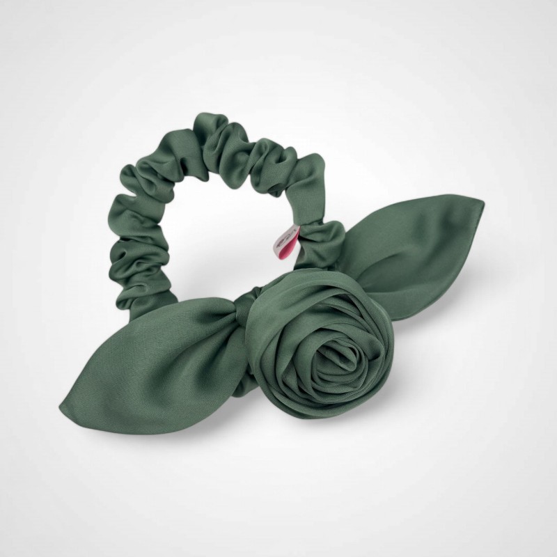 SCRUNCHIE MIT ROSE UND SALBEI