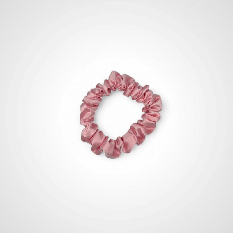 MINI JEDWABNA SCRUNCHIE PEARL PINK