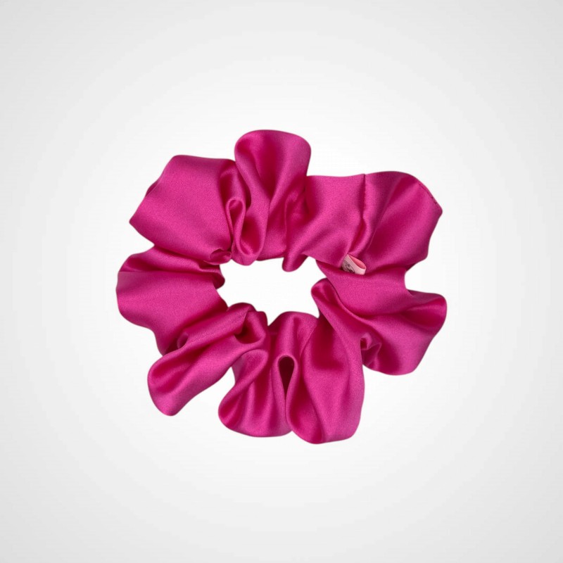 JEDWABNA SCRUNCHIE GUMKA MAXI FUCHSIA