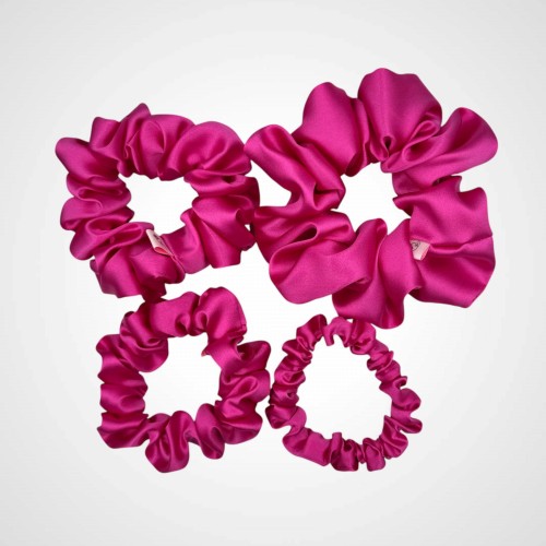 Zestaw jedwabnych gumek Fuchsia 