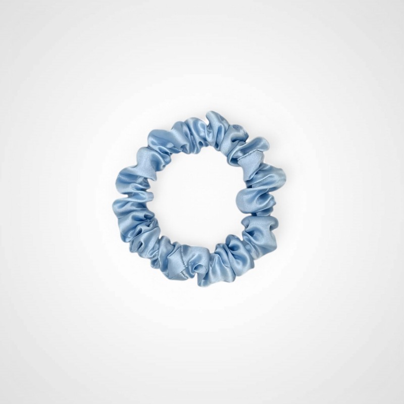 JEDWABNA SCRUNCHIE MINI SKY BLUE