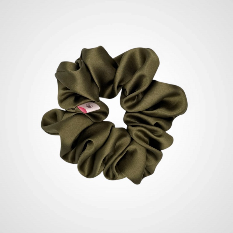 JEDWABNA SCRUNCHIE MAXI GREEN TEA