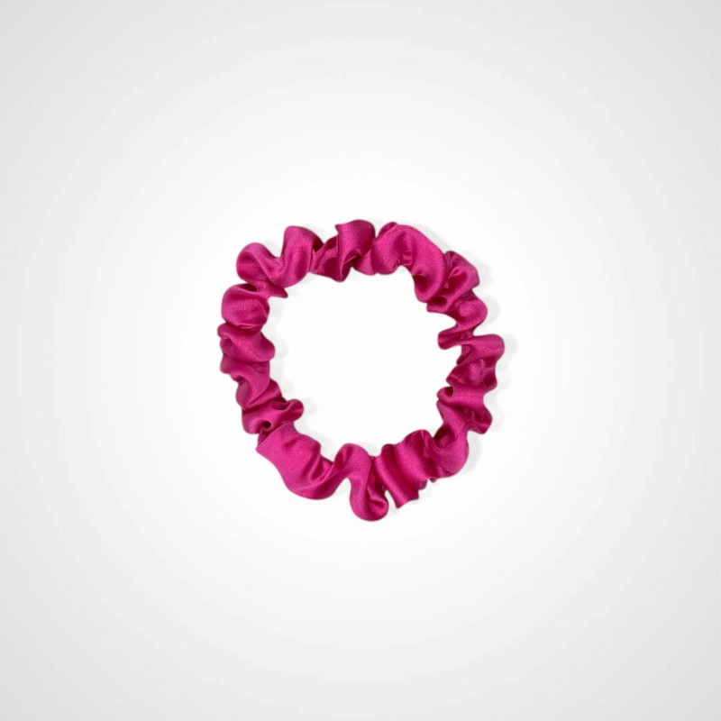 ZESTAW JEDWABNYCH SCRUNCHIES GUMEK FUCHSIA