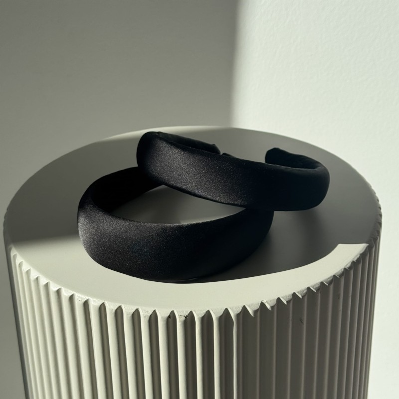 GLATTES STIRNBAND BLACK INK