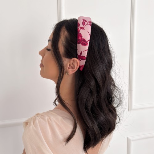 Opaska Jedwabna Gładka Rosewood