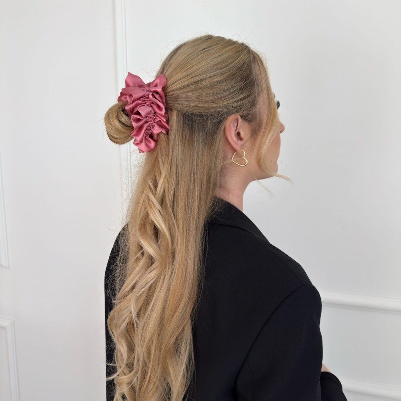 Seiden-Scrunchie mit Rüschen XXL Ballerina