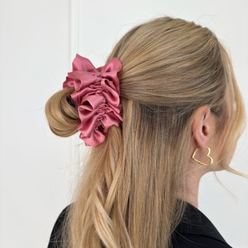 JEDWABNA SCRUNCHIE FALBANKA XXL BALLERINA