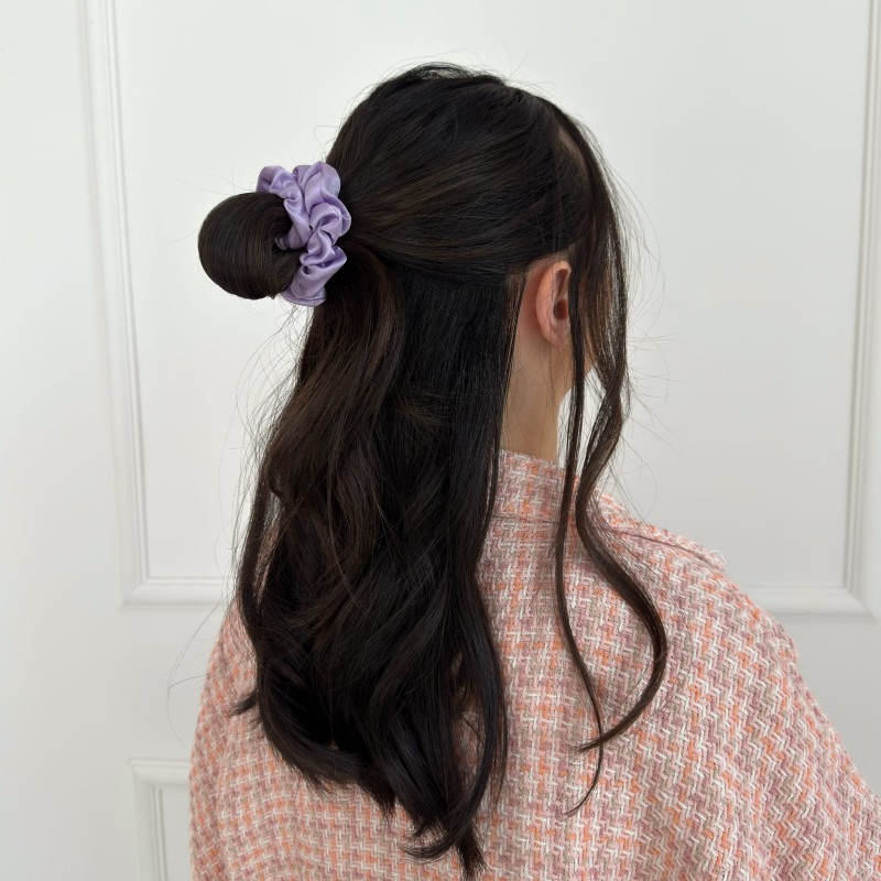 JEDWABNA SCRUNCHIE MINI LILAC