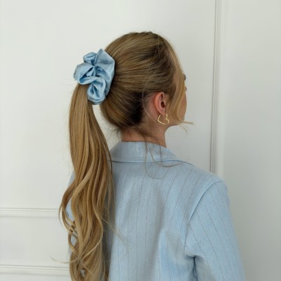 Jedwabna gumka Maxi Sky Blue 