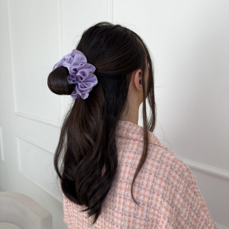 JEDWABNA SCRUNCHIE MAXI LILAC