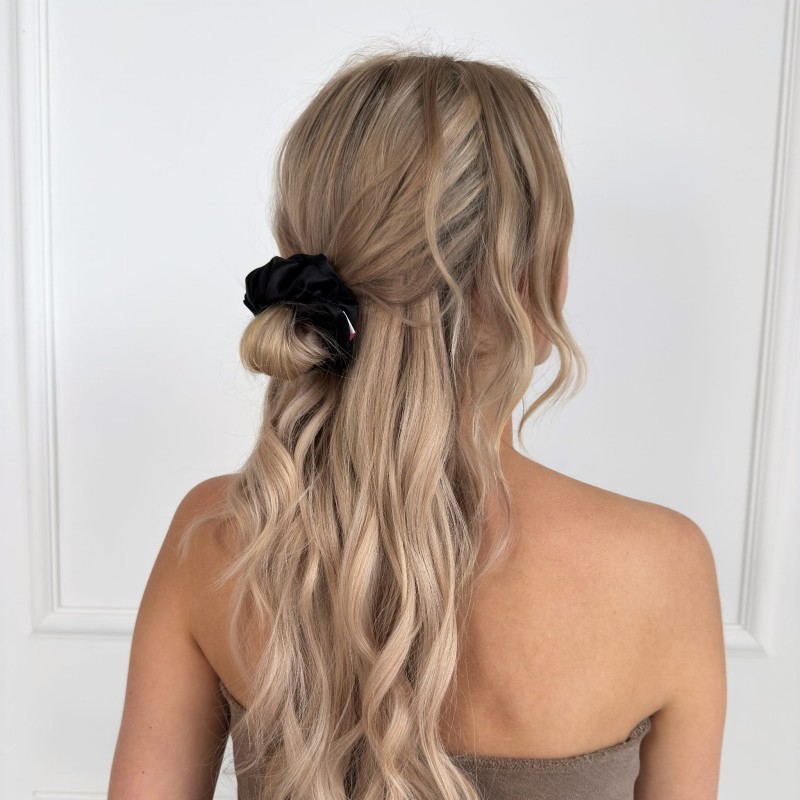 JEDWABNA SCRUNCHIE SMALL BLACK