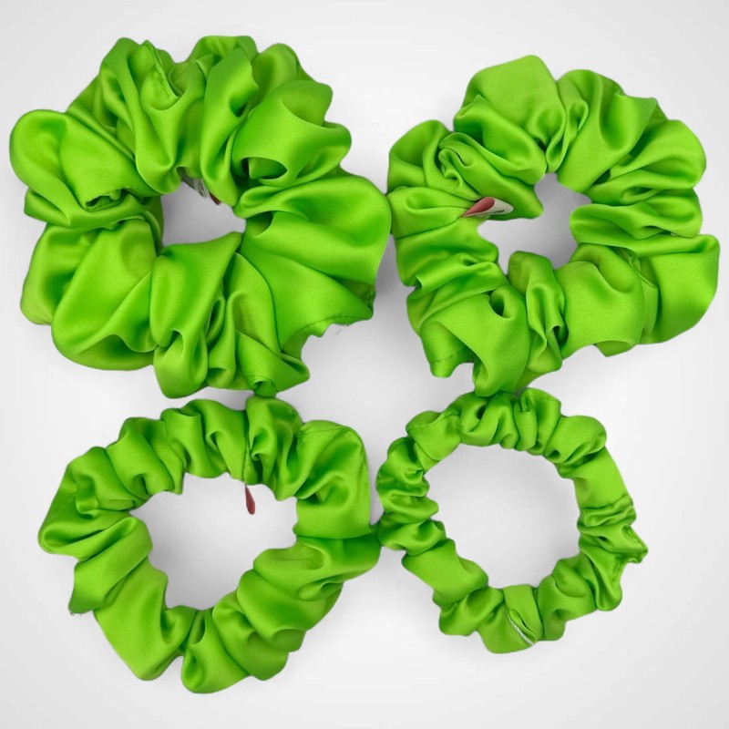 ZESTAW 4 SCRUNCHIES LIMONKA