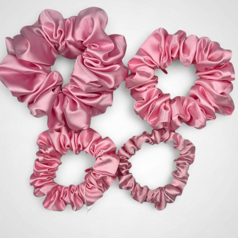 ZESTAW 4 SCRUNCHIES BUBBLEGUM