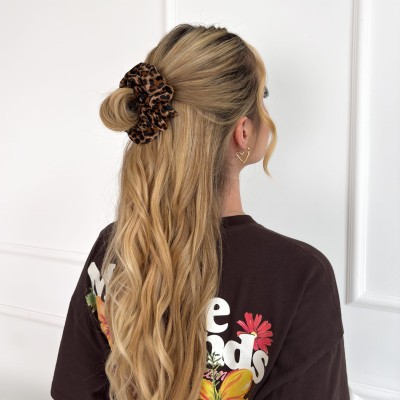 Seiden-Haarband Medium Leopard